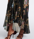 Camilla Floral silk satin slip dress