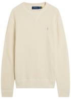Polo Ralph Lauren Waffle-knit Wool-blend Jumper Cream