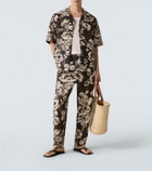 Commas Floral linen straight pants