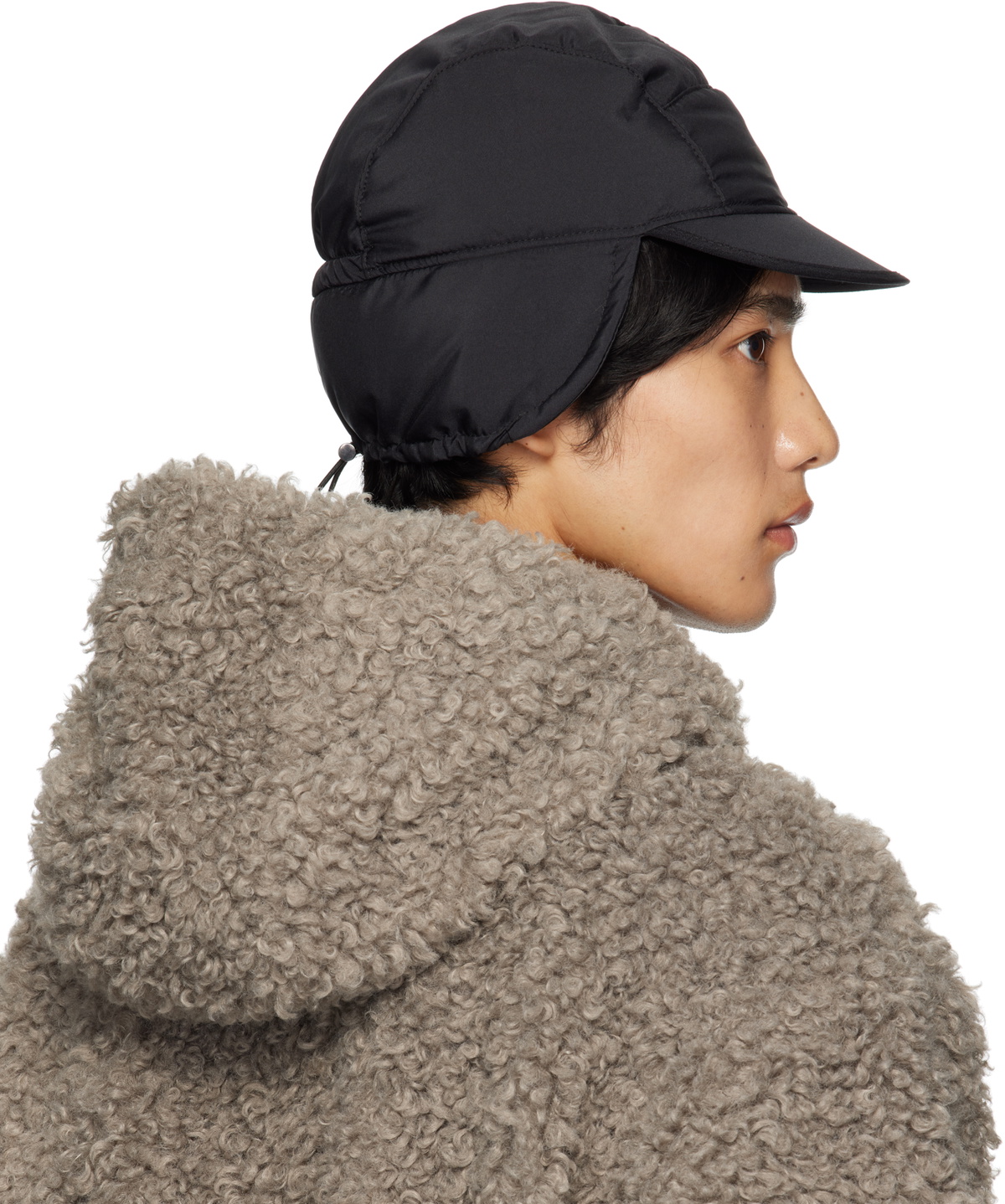 HELIOT EMIL Black Ophitic Reversible Cap