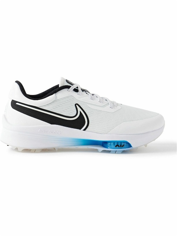 Photo: Nike Golf - Air Zoom Infinity Tour Next% Rubber and Leather-Trimmed Mesh Golf Shoes - White
