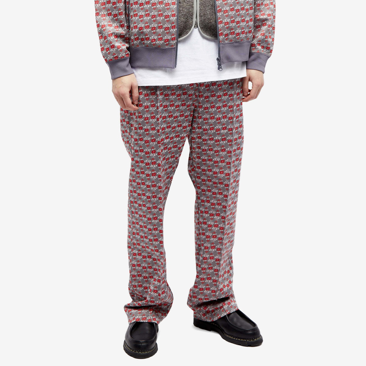 Needles Men's Poly Jaquard Track Pant in Flower Needles
