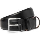 Mr P. - 3cm Black Leather Belt - Black