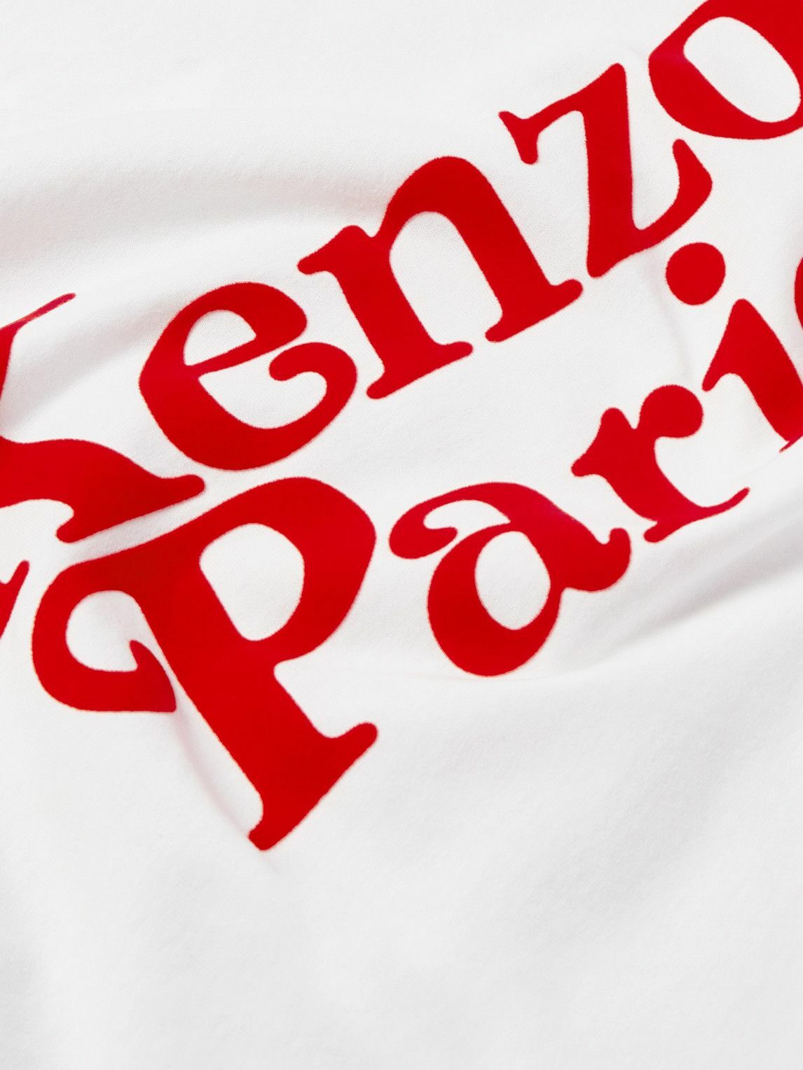 KENZO - VERDY Logo-Flocked Cotton-Jersey T-Shirt - White Kenzo