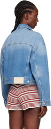 Holzweiler Blue Cropped Denim Jacket