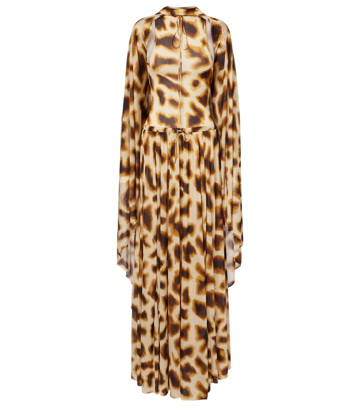 Photo: Christopher Esber Printed draped caped gown