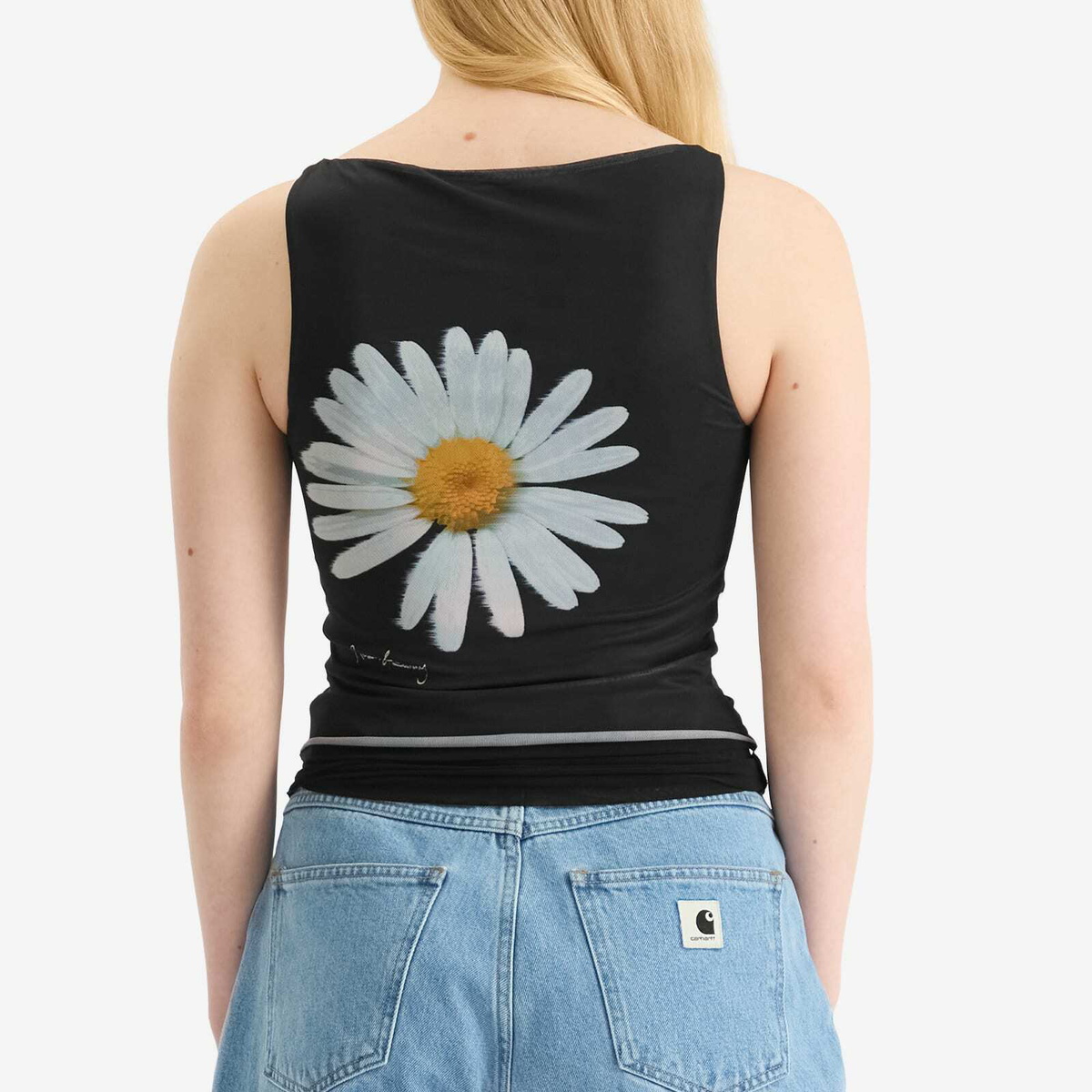 House Of Sunny Women's Daisy Layer Mesh Top in Multi
