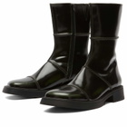 MIISTA Women's Dahlia Khaki Black Ankle Boots in Khaki/Black