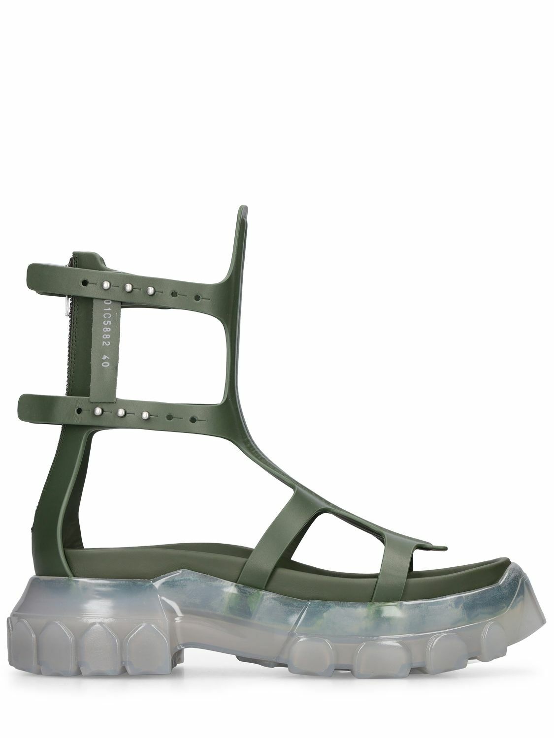 Photo: RICK OWENS - 45mm Spartan Tractor Leather Sandals