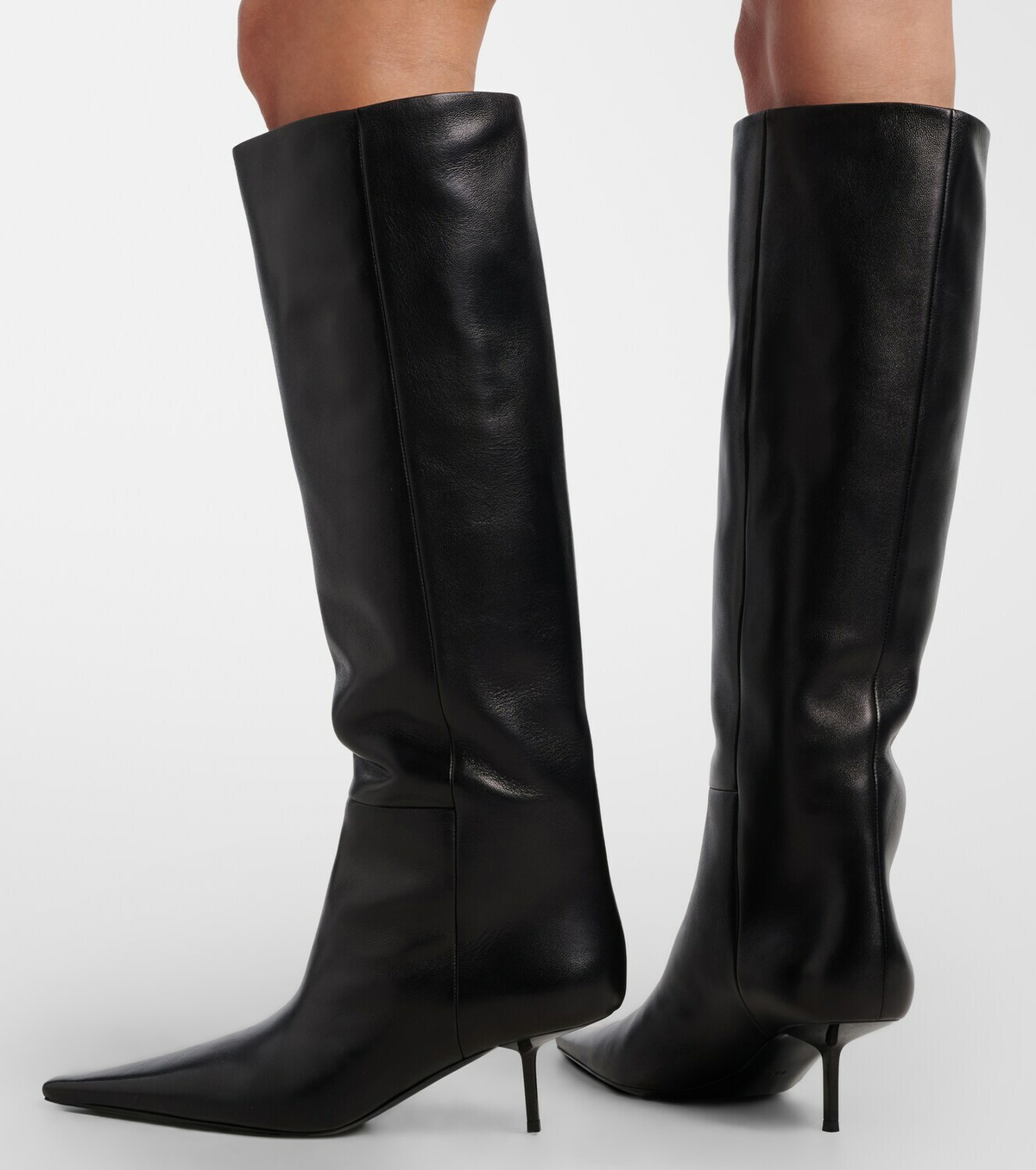 Saint Laurent Victoire 55 leather knee-high boots
