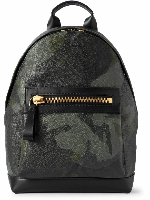 Photo: TOM FORD - Camouflage-Print Full-Grain Leather Backpack