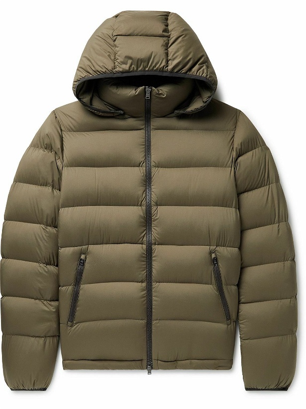 Photo: Herno - Quilted Nylon Hooded Down Jacket - Green