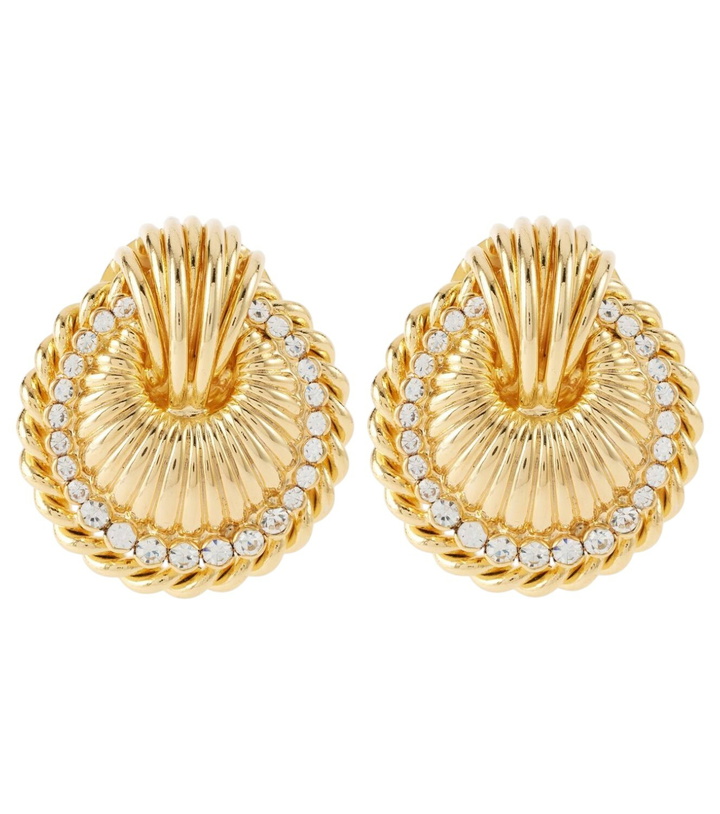 Photo: Alessandra Rich Shell embellished earrings