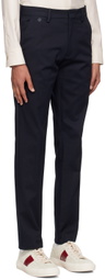 Agnona Navy Slim-Fit Trousers