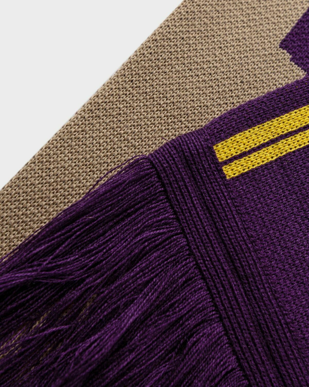 A Bathing Ape JACQUARD BAPE LOGO LONG SCARF Purple Men
