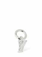 DODO - 18kt White Gold Y Charm W/ Diamonds