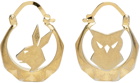 Maison Margiela Gold Animal Totem Earrings