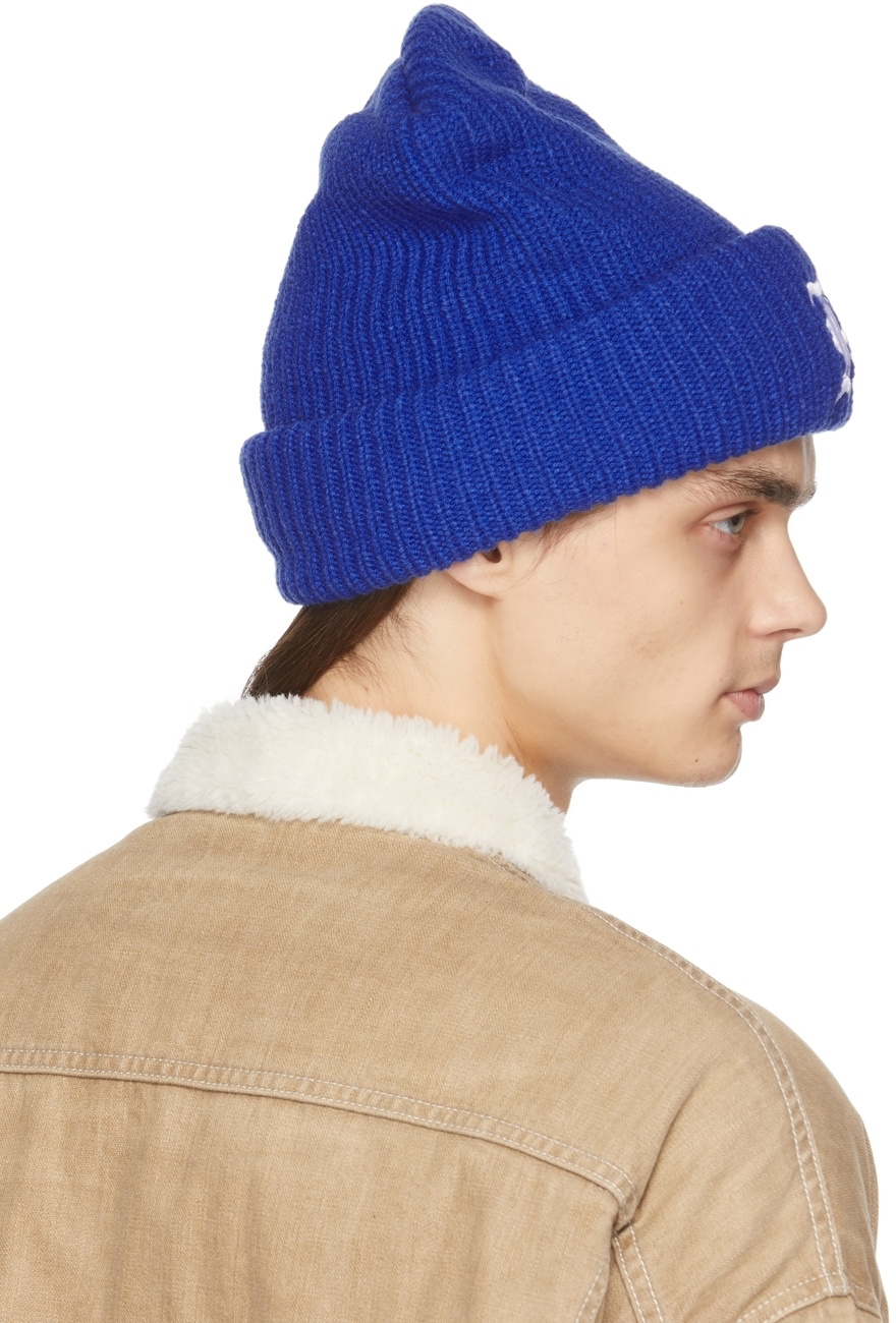 R13 Blue Oversized Embroidery Beanie R13 display picture 1