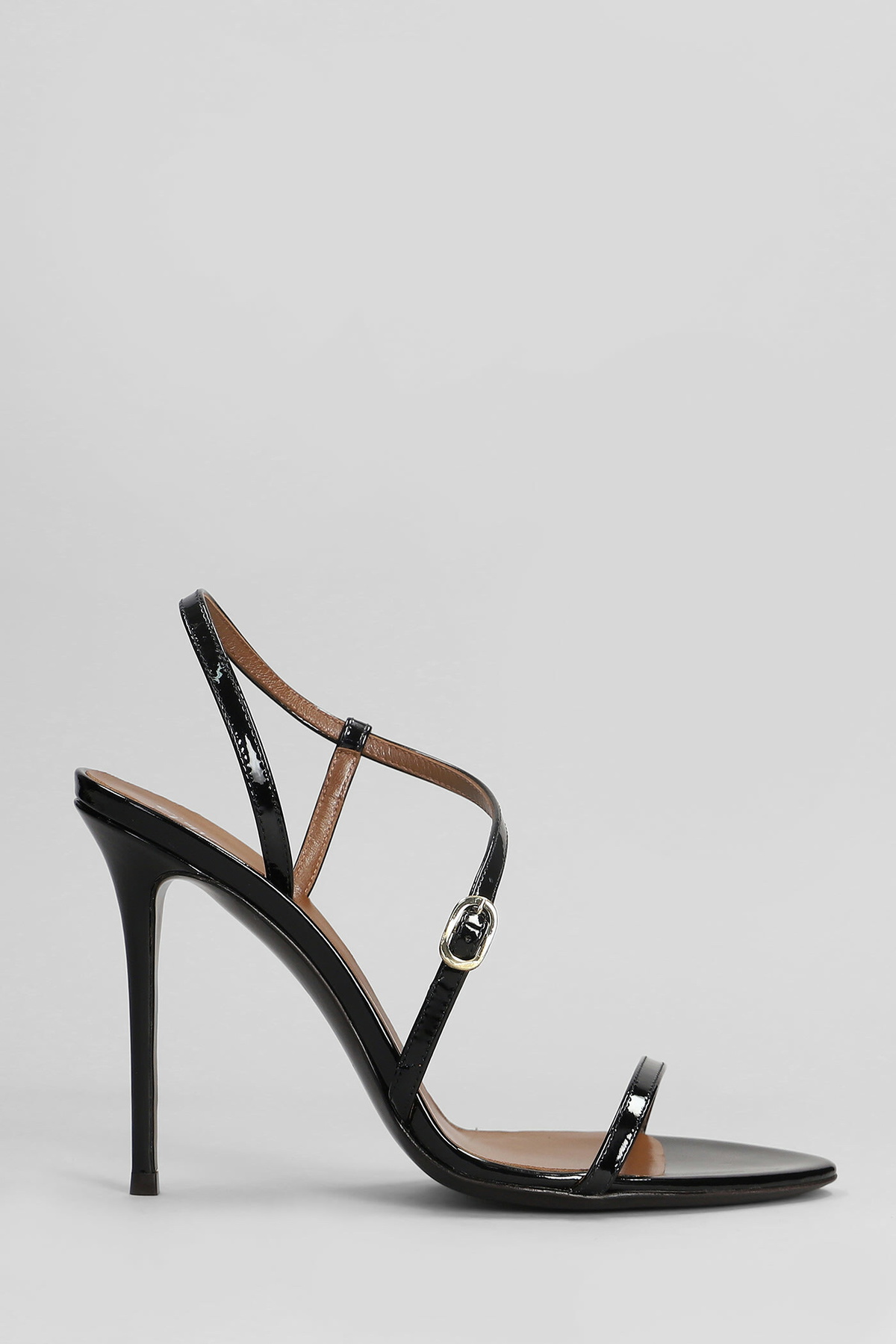 Giuseppe Zanotti Audrinette 105 Sandals In Black Patent Leather