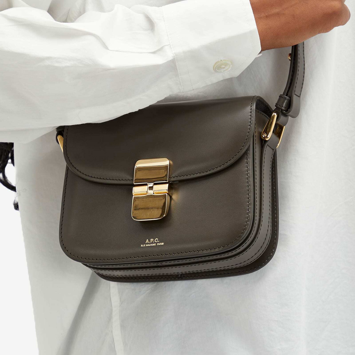 A.P.C. Women's Mini Grace Bag in Anthracite 