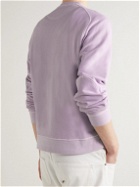 Altea - Wilson Garment-Dyed Cotton-Jersey Sweatshirt - Purple