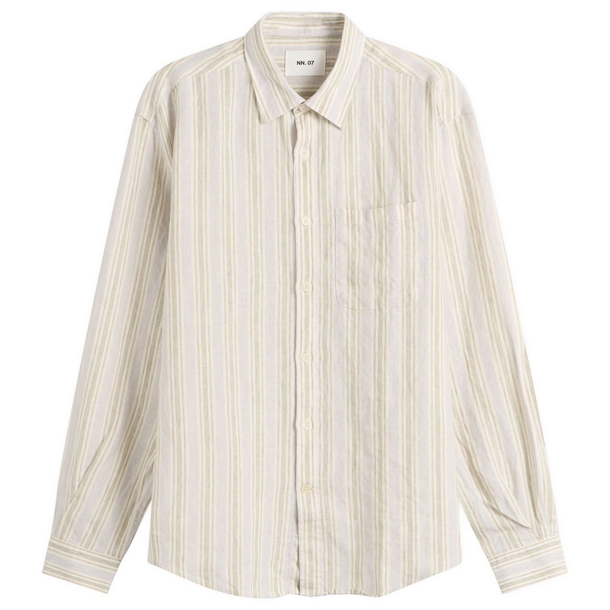 NN07 Men's Deon Stripe Shirt in Mint Stripe