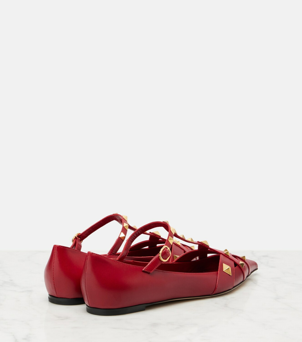 Valentino Garavani Studdy leather ballet flats