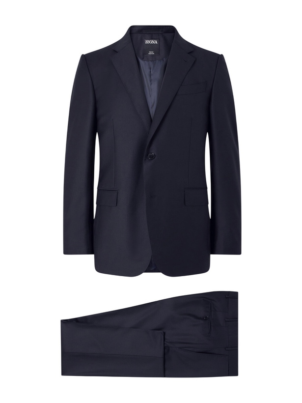 Photo: Zegna - Merino Wool-Twill Suit - Blue