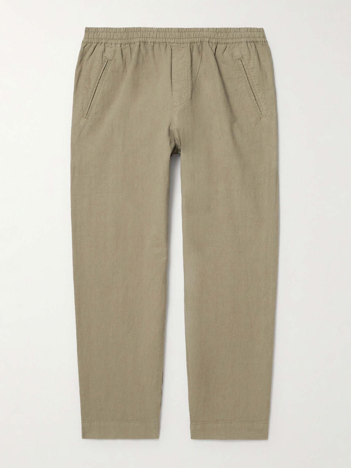 Folk - Drawcord Assembly Straight-Leg Linen and Cotton-Blend Canvas Trousers - Neutrals