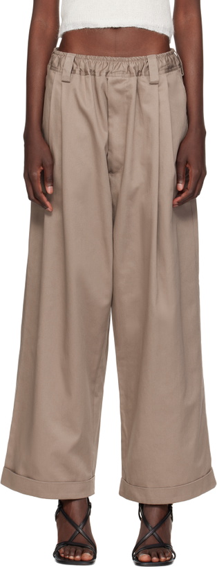 Photo: Meryll Rogge Gray Light Cotton Gabardine Drawstring Trousers