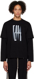 C2H4 Black 'Winter Voyage' Long Sleeve T-Shirt