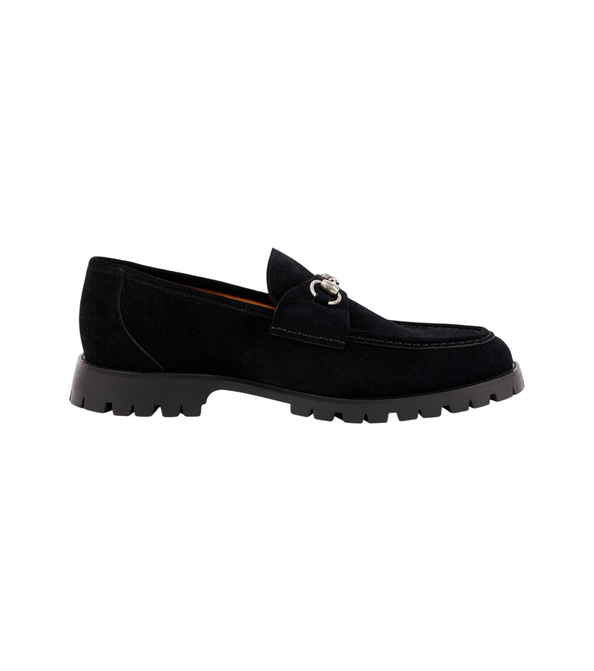 靴 GUCCI Horsebit Suede Loafers BLACK EU38 Gucci Horsebit suede loafers Gucci