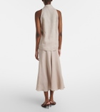 Brunello Cucinelli Linen midi skirt