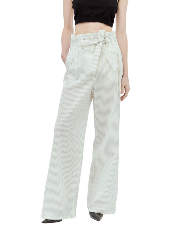 Photo: Max Mara Pinstriped Canvas Pants