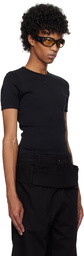 Courrèges Black Signature Contrast T-shirt