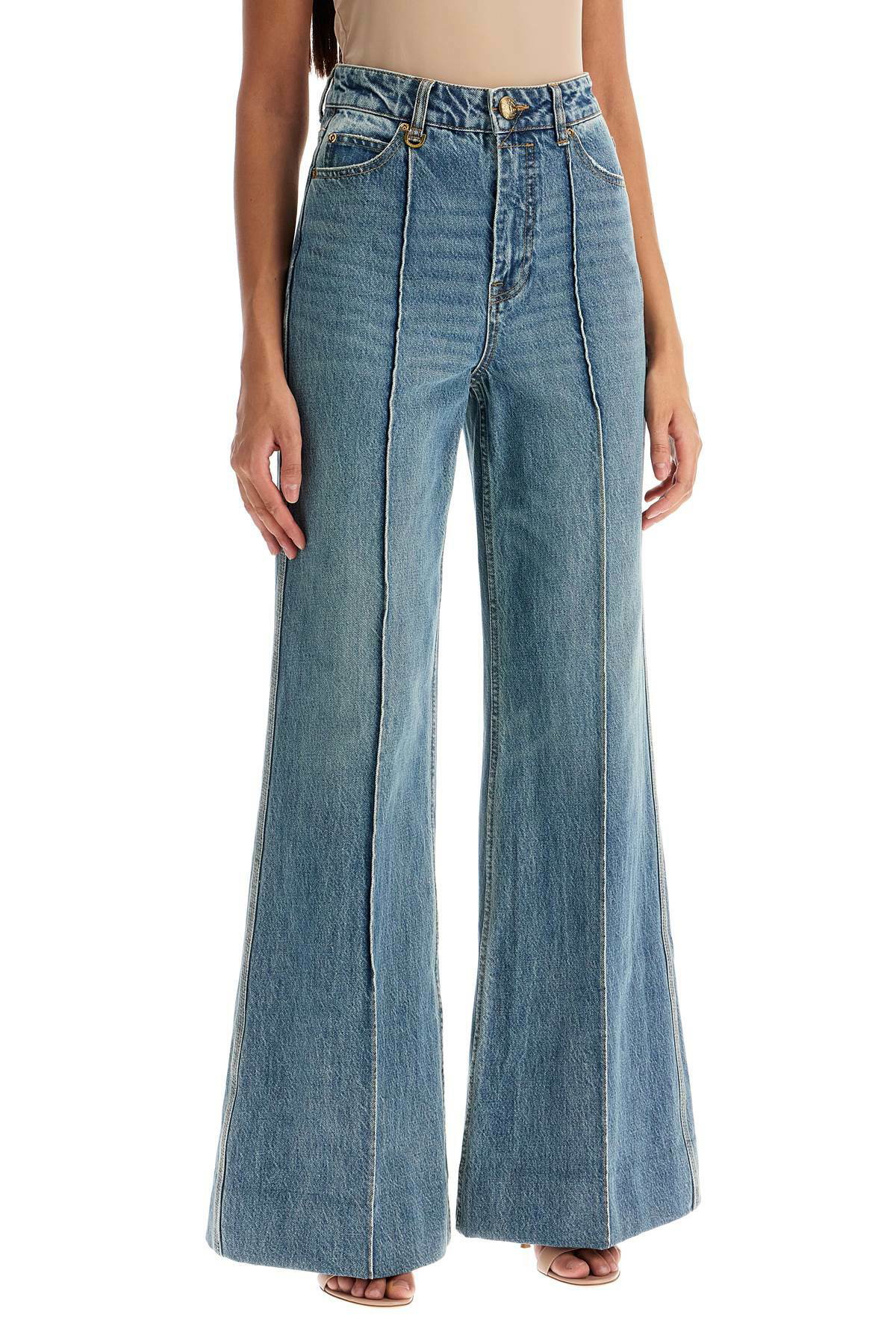ZIMMERMANN wide leg jeans illustration design product Blue