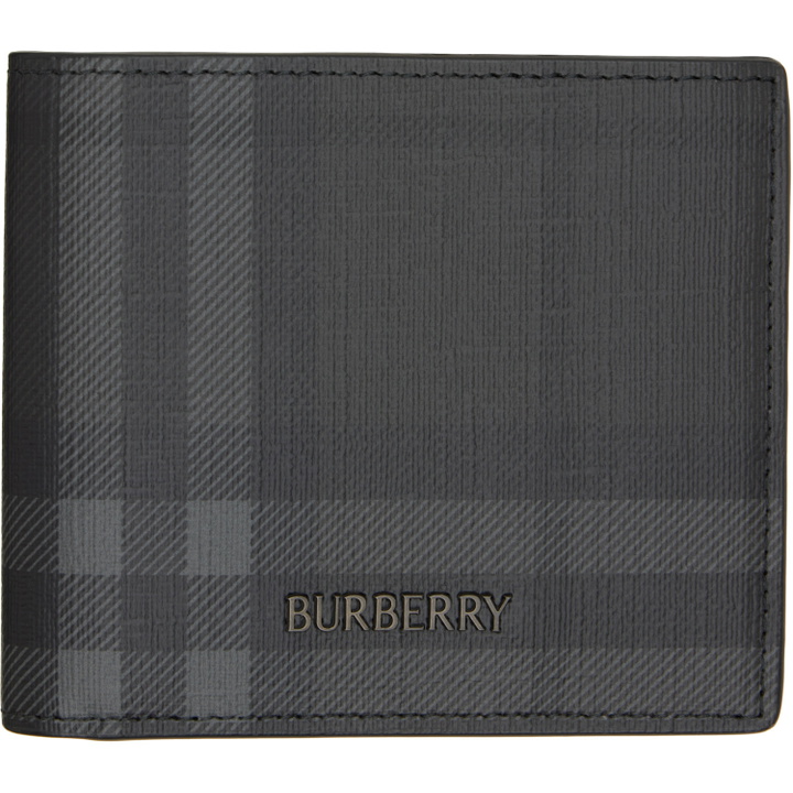 Photo: Burberry Gray City Check Bifold Wallet