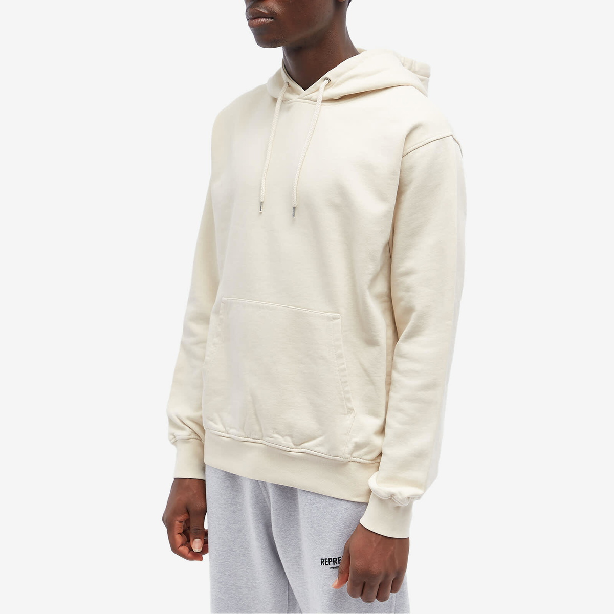 Colorful Standard Men's Classic Organic Popover Hoodie in Ivory White