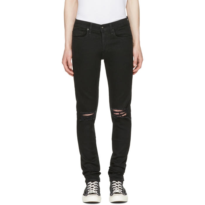 Photo: Rag and Bone Black Standard Issue Fit 1 Jeans 