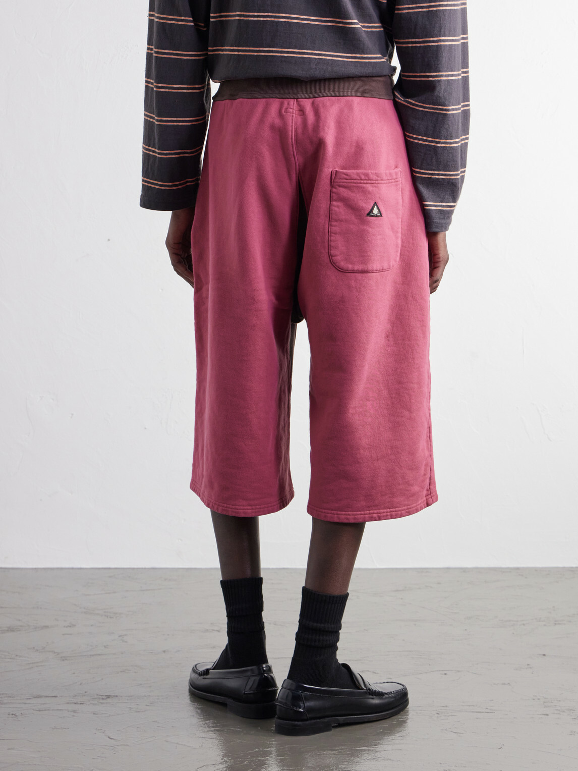 KAPITAL - Wide-Leg Cotton-Jersey Drawstring Shorts - Pink