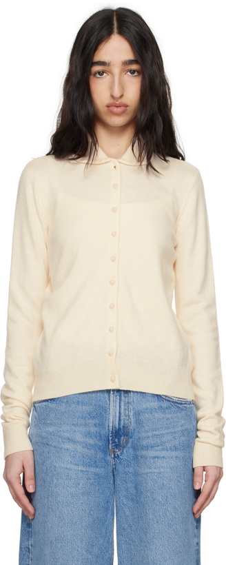 Photo: GUIZIO Off-White Delphine Cardigan