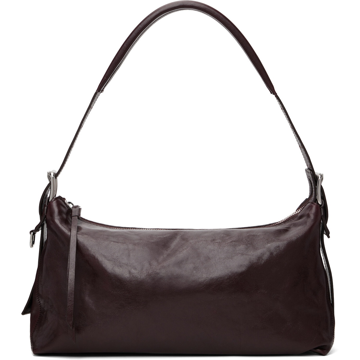 LEMAIRE Burgundy Belted Baguette Bag
