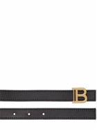 BALMAIN - 2cm Leather B-belt