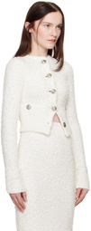 Balenciaga Off-White Cropped Cardigan