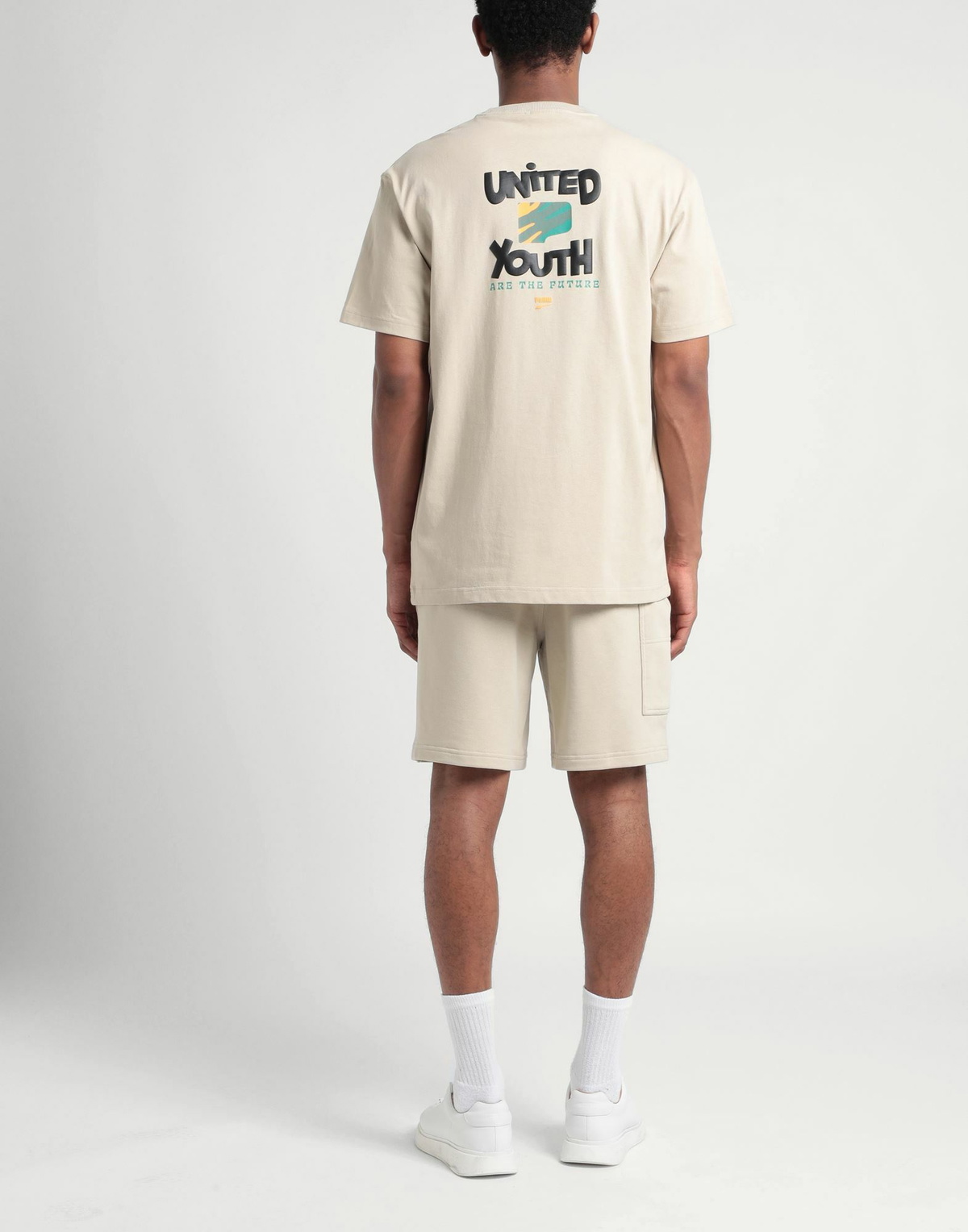 Puma Downtown Graphic Tee Mens T-shirt in Beige