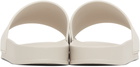 Palm Angels Beige New Logo Pool Slides