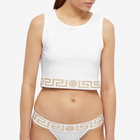 Versace Women's Greca Thong in White