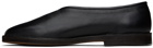 LEMAIRE Black Flat Piped Slippers
