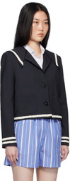 MSGM Navy Sailor Collar Jacket