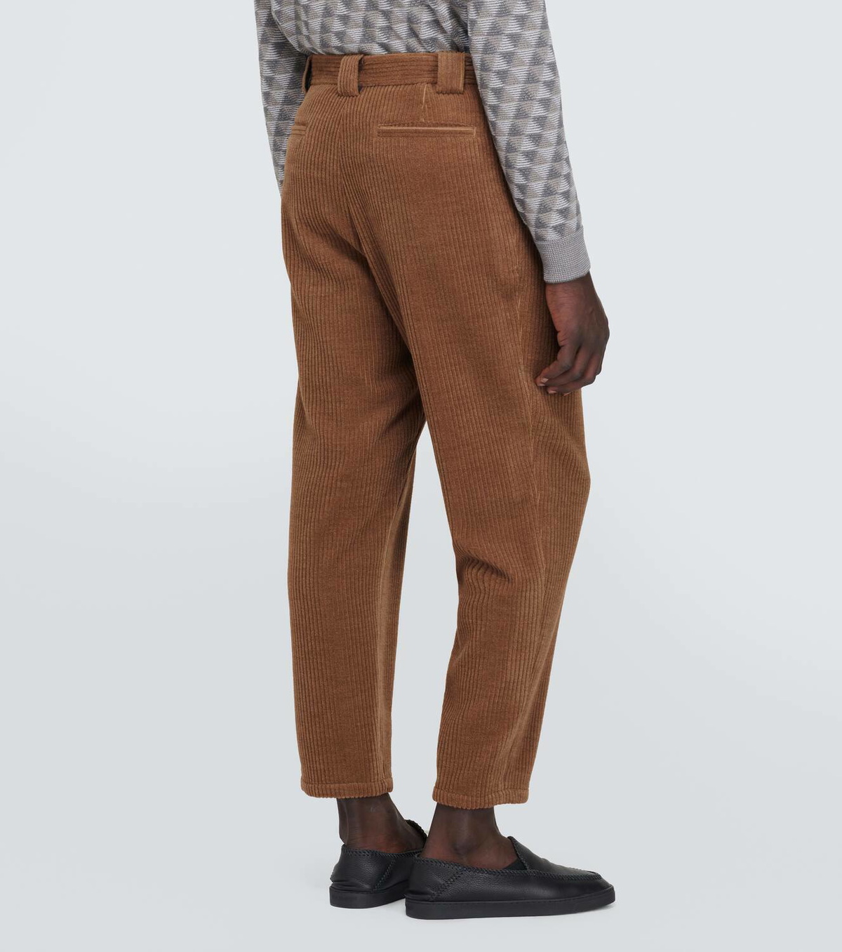 Giorgio Armani Jersey Corduroy Pants Navy at CareOfCarl.com